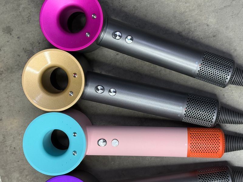 Фен з кейсом Leafless Hair Dryer для волосся Supersonic Premium Nickel/Fuchsia Сіро-рожевий Id_048 фото