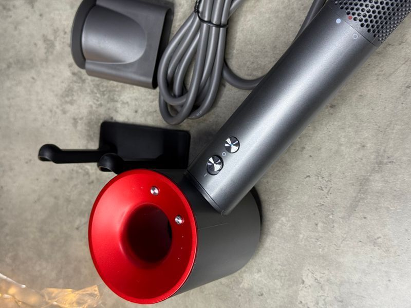Фен Leafless Hair Dryer для волосся Supersonic Premium Nickel/Red Сіро-Червоний Id_041 фото